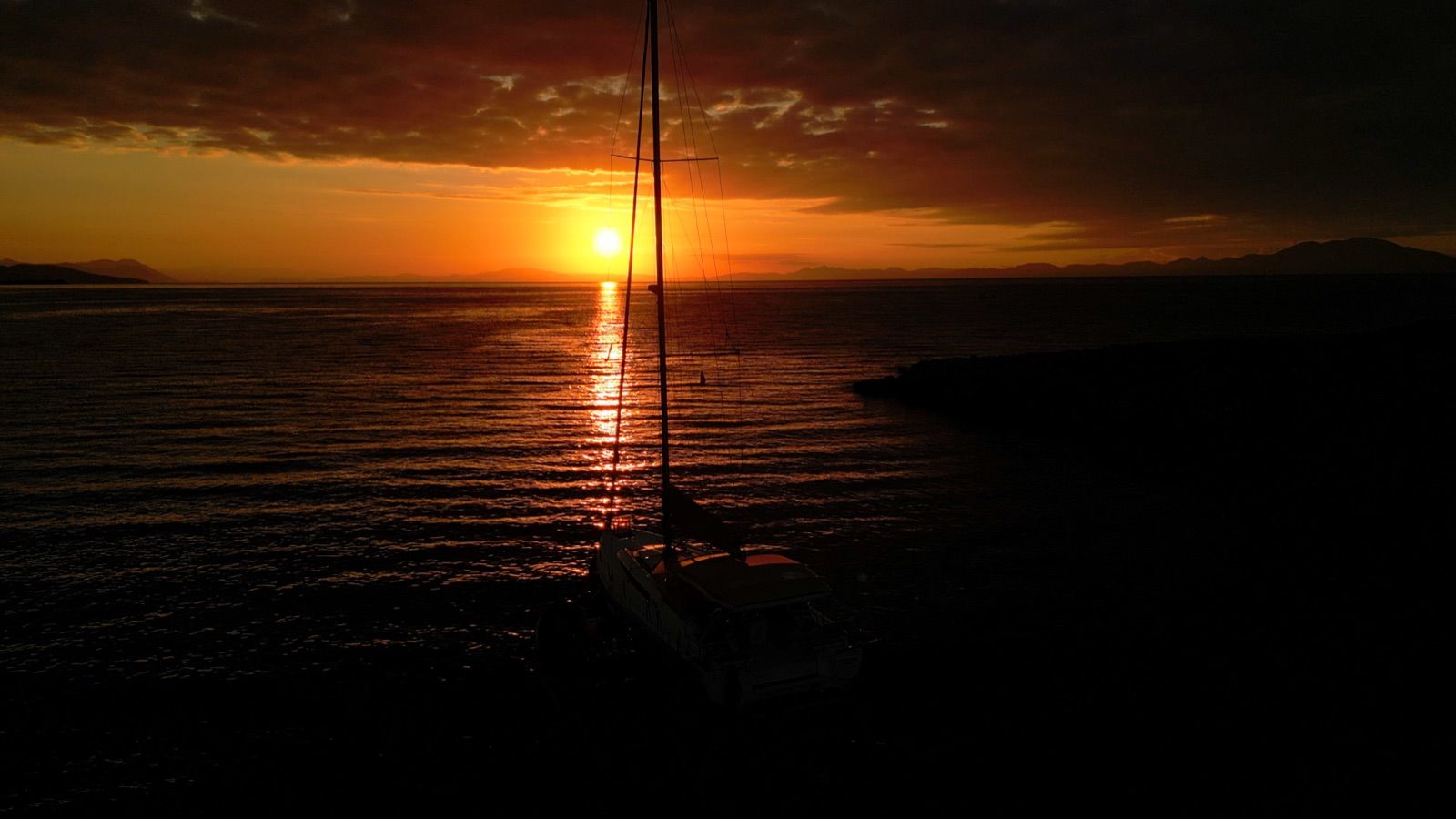 Sunset at the anchorage